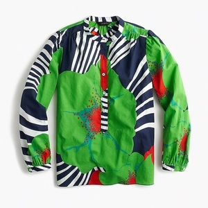 J.Crew popover shirt in Ratti striped floral